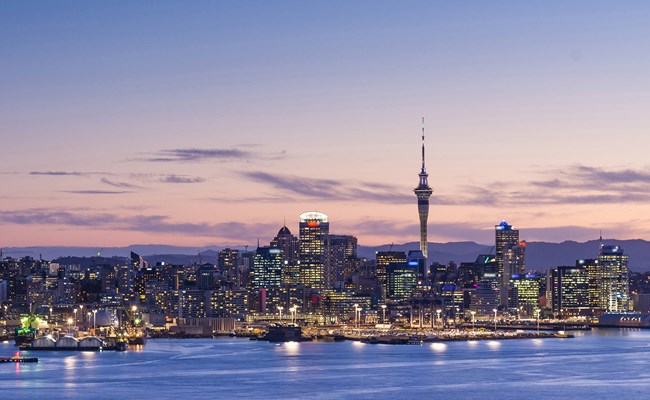 View of Auckland city from Waitemata Harbour