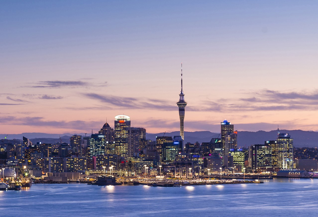 View of Auckland city from Waitemata Harbour
